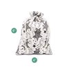 12pk - 4x6 Cotton Canvas Muslin Gift Bags w. Drawstring for Presents, Party Favors, Samples (Black Stars, Small) by TheDisplayGuys