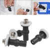 FOCCTS 4 Pack Toilet Seat Fixing Screws, Universal Toilet Seat Fixings Fix Expanding Rubber Top Nuts Screws, Toilet Seat Bolts Kit Toilet Seat Hardware Replacement Kit