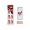 KISS imPRESS No Glue Mani Press-On Nails, Color, Flare', Medium Neutral, Medium Size, Coffin Shape, Includes 30 Nails, Prep Pad, Instructions Sheet, 1 Manicure Stick, 1 Mini File