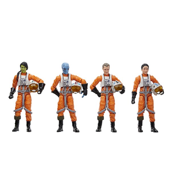 STAR WARS The Vintage Collection X-Wing Pilot 4-Pack, Ahsoka 3.75 Inch Collectible Action Figures