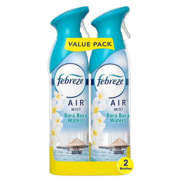 Febreze Odor-Fighting Air Freshener, Bora Bora Waters, Pack of 2, 8.8 oz each