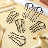 Amabro 6 Pcs Metal Hair Fork Clip, U Shape 4 Prong Updo French Styling Side Twist Pins, Hair Buns Accessories for Women Formal Casual Occasions Daily Wear Weddings Parties Banquets