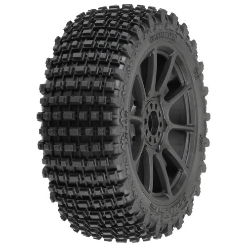 Pro-line Racing 1/8 Gladiator M2 Fr/Rr BgyTire MTD Blk Mach 10 2 PRO907421 RC Tire
