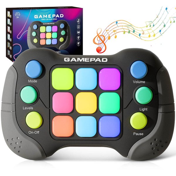 YouJabz Upgraded Flashing Handheld Game for Kids, Fast Push Fidget Game Toy, Quick Push Light Up Fidget Electronic Game Console for Teens, Christmas Birthday Gifts for 3-12 Year Old Boys Girls