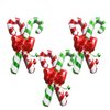 HAIMITI 3pcs Christmas Balloons Christmas Candy Canes Aluminum Foil Balloons Red Green Big Balloons Cute Cartoon Arch Kit For Christmas Kids' Party Supplies Accessories