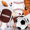 Sports Birthday Party Decorations 80Pcs Sports Party Plates and Napkins Baseball Football Soccer Basketball Rugby Disposable Paper Plates Napkins for Boy Birthday Party Decoration Supplies Favors