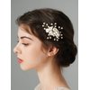 Denifery Flower Bride Wedding Hair Comb Gold Small Side Comb Crystal Bridal Hair Piece Hair Jewelry Bridal Hair Accessories for Women and Girls