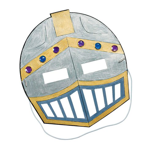 Fun Express Color Your Own Knight Mask Craft Kit (Makes 12) - Crafts for Kids and Fun Home Activities - VBS Vacation Bible School Supplies/Decor
