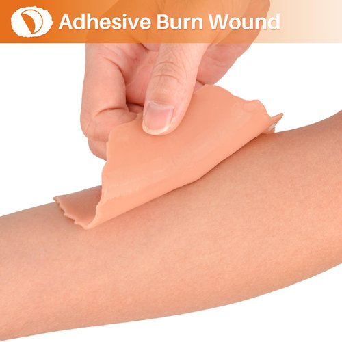 MedEduQuest Burn Wound Packing Trainer, Burn Moulages Kit, Adhesive Skin Burn Wound Trainer for Wound Care Training, Burn Wound Training Model