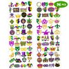 96 PCS Mardi Gras Fat Tuesday Temporary Tattoos Birthday Theme Party Supplies Decorations Favors Decor Cute Mask Crown Tattoo Stickers for Class School Prizes Gift for Kids Boys Girls Carnival Holiday