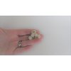 Generic Small circles pearl and gold metal hair claw clip bridal clip