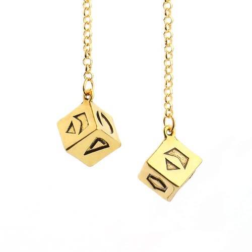 Hanreshe Last Jedi Dice Han Solo Lucky Necklace Keychain Prop Smugglers Charm Gold Bracelet Men Dice Jewelry Cosplay