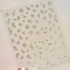 White Daisy Nail Art Stickers Flower Nail Stickers 5D Embossed Flower Nail Decals Cute Daisy Nails Adhesive Sliders Manicure Nail Art Supplies for Spring Summer DIY Nail Art Decorations Accessories