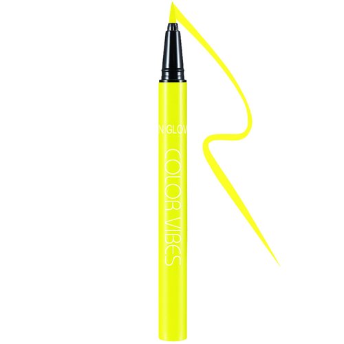 GIRGBE Vibrant Neon Liquid Eyeliner, Long-lasting Matte Colored Eyeliner Pen, Waterproof and Smudge-proof Pigmented Eye Liner, Colorful Eye Makeup for Halloween Christmas (#6yellow)