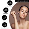 4 Pcs Self Tanner Mitt Applicator Kit - Self Tanning Mitt Glove,Self Tanner Back Applicator,Mini Face Tanner Mitt,Face Tanner Brush Soft Streak-Free Reusable & Washable for Women Girl Men (Black)