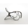 Generic Medium shiny silver tone textured metal hair claw clip