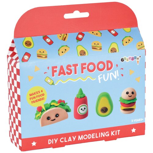 iscream Fizz Creations Make Your Own Kawaii Foodie Friends Modeling Dough Shaping Kit