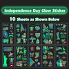 4th of July Temporary Tattoos Stickers American Flag Red White and Blue Party Supplies， Fourth of July USA Party Decorations Patriotic Party Favors，Independence Day，Memorial Day