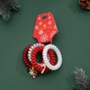 MADISON TYLER Christmas Spiral Hair Ties for Women | Elastic Hair Ties with Jingle Bells Snowflake Colorful Christmas Glove Candy Cane Charm | Holidy Gift 4PCS