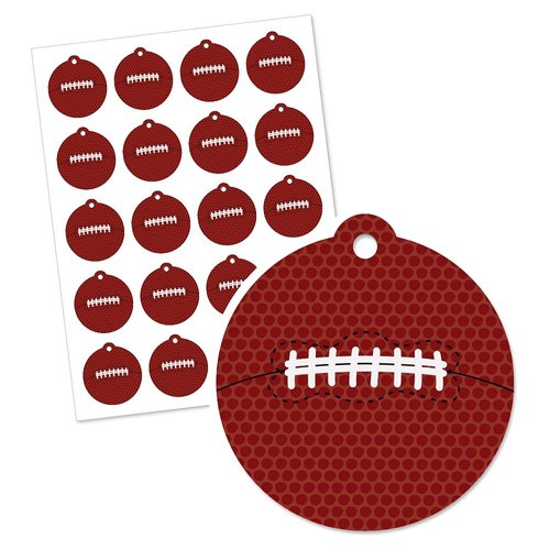 End Zone - Football - Baby Shower or Birthday Party Favor Gift Tags (Set of 20)
