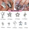 KACHIMOO 55pcs Silver Star Nail Charms Star Charms for Acrylic Nails 3D Stars Nail Gems 3D Alloy Nail Art Charms Y2K Nail Rhinestones Nail Supplies for Women and Girls Nail Design(9 Styles)