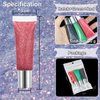 Body Glitter Gel Set Holographic Glitter Festival Makeup for Face Hair Rave Accessories Body Shimmer Glitter Liquid Lotion(red+Green+Black)