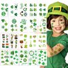 AOYOO St Patricks Day Tattoos, 20 Unique Sheets Shamrock Patterned Tattoos Sickers, St. Patrick's Day Face Tattoos for Kids, Irish Parade and Party Favors Decoration