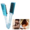 Double Sided Bristle Brush,Hair Brushes for Women,Exquisite Double Sided 9.4in Blue Boar Bristle Brush High Temperature Resistant,Straightening Comb for Smoothing,Straight Hair Styles