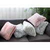 Uhomy 2 Packs Home Decorative Luxury Series Super Soft Faux Fur Throw Pillow Cover Cushion Case for Sofa or Bed Gray Ombre Fluffy Double Side, 18x18 Inch 45x45 Cm