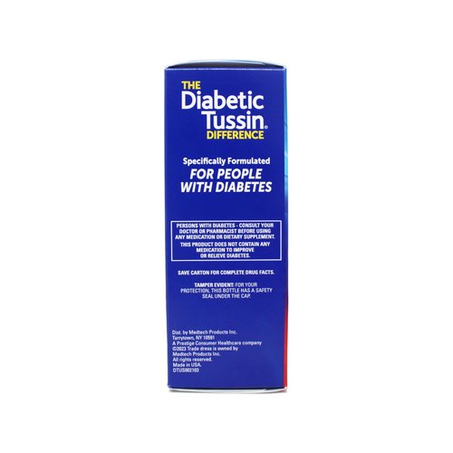 Diabetic Tussin Cough Suppressant Liquid Maximum Strength, 4 Fl Oz (Pack of 1)