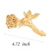 Hair Claw Clips Flower Hair Clips，4inch Metal Hair Clips For Womens，Exquisite Rose Flowers Hair Clips, Crystal Rose Hair Accessories Thick Hair For Women Girls Gifts