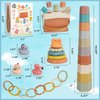 BYFWH 5 in 1 Montessori Baby Toys for 6-48 Months,Shape Sorters Stacking Cups,Rings Toy Links,Soft Stacking Rings,Blocks Set,Soft Animals Toys Shape Sorters for Toddlers 1-3