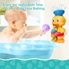 Sitodier Bath Bathtub Toys for Toddlers 18+ Months | Duck Bathtub Toys with Rotatable Waterwheel/Eyes | Bathroom Strong Suckers Water Scoop Fun Bath Toys for Toddlers Boys Girls 2-4 Years