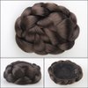 RemeeHi Braided Updo Hair Extensions Clip in/on Costume Bun Chignon Hairpieces 1b#