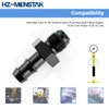 HZ-MONSTAR 6AN Male Flare to 3/8“ Hose Barb Straight Fitting Adapter, Aluminum Black Straight Swivel Hose Fitting Fuel Line Adapter on Barbed Pipe Connector Work for Fitting Fuel Line