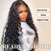 VIVIBABI Glueless Loose Deep Wave Lace Front Wigs Human Hair Pre Plucked Pre Cut 6x4 Lace Closure Wig 180% Density Wear and Go Loose Curly Wave Wig Human Hair Natural Color 20 Inch