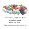 Alenybeby 30pcs 17mm Silicone Polygon Pearl Beads for Pen Silicone Geometric Icosahedron Shape Beads Hexagon Bulk Bead for Keychain DIY Mom Woman Lanyards Craft Jewelry Making