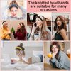 obeoby 8Pcs Headbands for Women, Knotted Headbands Fashion Women Headbands Pink Series Knotted Wide Headbands