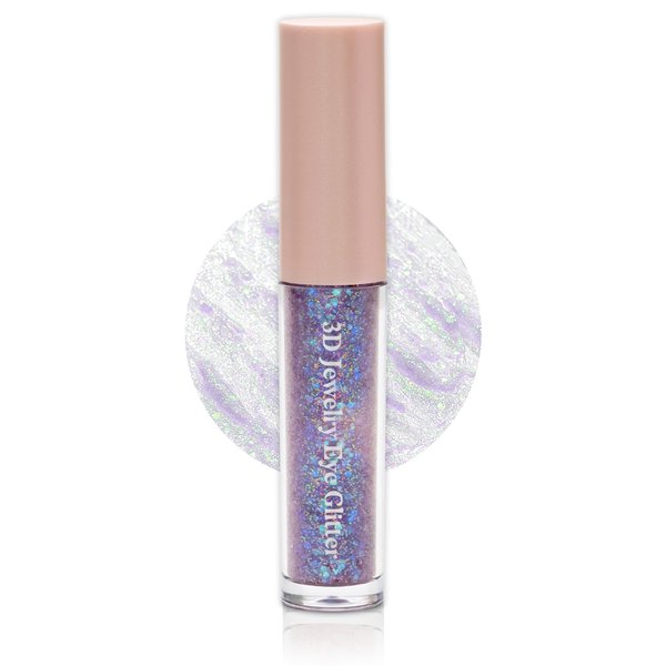 Hope Girl 3D Jewelry Eye Glitter 0.12 oz | Sparkly Shimmer Eyeshadow Face Glitter Makeup | Soft Korean Eye Liquid Glitter | No Flaking, No Fading, Gentle Formulation (#03 Lavender Quartz)