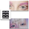 3 Pair False Eyelashes White Fake Eyelashes Natural False Lashes for Cosplay Party Stage Performance