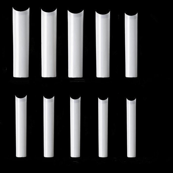 NO C Curve Square Nail Tips - NO C Curve Long Nail Tips - Yimart 500pcs No C Curve XXXL Square Straight False Nail Tips Half Cover Clear Natural Extra Long Fake Nails (Skin color)