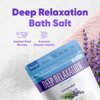 Deep Relaxation Bath Salt 32 Ounces Epsom Salt with Natural Lavender Essential Oil Plus Vitamin C in BPA Free Pouch with Easy Press-Lock Seal