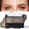 Kaely 2 Color Eye Brow Powder Makeup Kit,Eyebrow Contour Palette for Beginners,Brow Stamp Stencils Kit,Eyebrows Waterproof Gel with Brush,maquillaje para cejas,04 Light Brown+Dark Brown