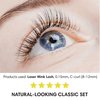 BL Lashes Eyelash Extensions, Laser Mink Classic Synthetic Lashes, 0.15 Thickness, D Curl 9mm, Natural Semi Permanent Eyelashes, Longer-lasting Eyelash Extension Supplies (D Curl 9mm)