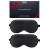 BeeVines Sleep Mask, 2 Pack 100% Real Natural Silk Eye Masks with Adjustable Strap for Sleeping, Mulberry Silk Eye Sleep Shade Cover, Blocks Light Reduces Puffy Eyes Traveling Gifts (Black & Black)