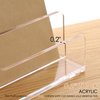 SANRUI 3 Compartments Mail Organizer Letter Holder for Desk ,Vertical Letter Holder,File Sorter Acrylic Desk Organizer Office Supplies,Clear