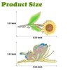 Metal Alloy Hair Clips with Butterfly and Sunflower Designs - 2 Pcs Cute Hair Pins for Women and Girls, Strong Hold, Nonslip Big Jaw Clips in Blue, Pink, Yellow Colors