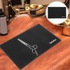 Ipetboom Barber Mat for Clippers: 11.8x7.5" Anti-Slip Flexible Rubber Barber Mat for Stations Scissors - Hair Styling Tool Mat Barbershop Counter Mat for Bar Service Sink Mat Salon Station Pad