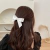 3 Pieces PU-leather Hair Bow Clip Bow Hair Clips Bow Hair Barrettes Handmade Knot Bow Barrettes Hair Pin Hair Bows Barrette Hair Accessories for Women, Black, White, Light-Coffee