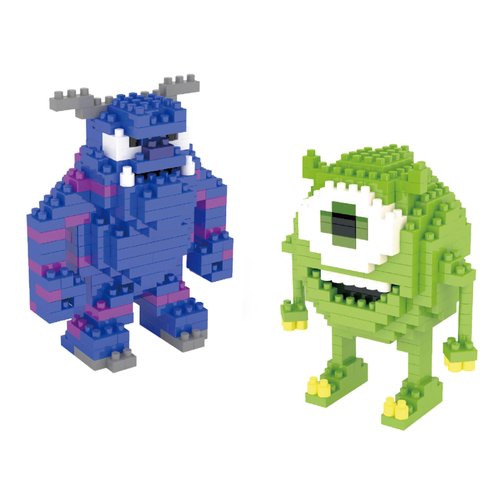 EBTY DREAMS Inc. - Set of 2 Monster Sulley, Mike Educational DIY Model Mini Building Blocks v1